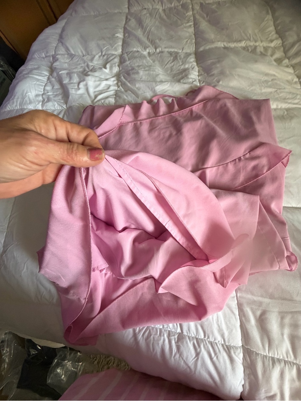 Amazon Pink Ruffle Slip Dress - Picture 8 of 8